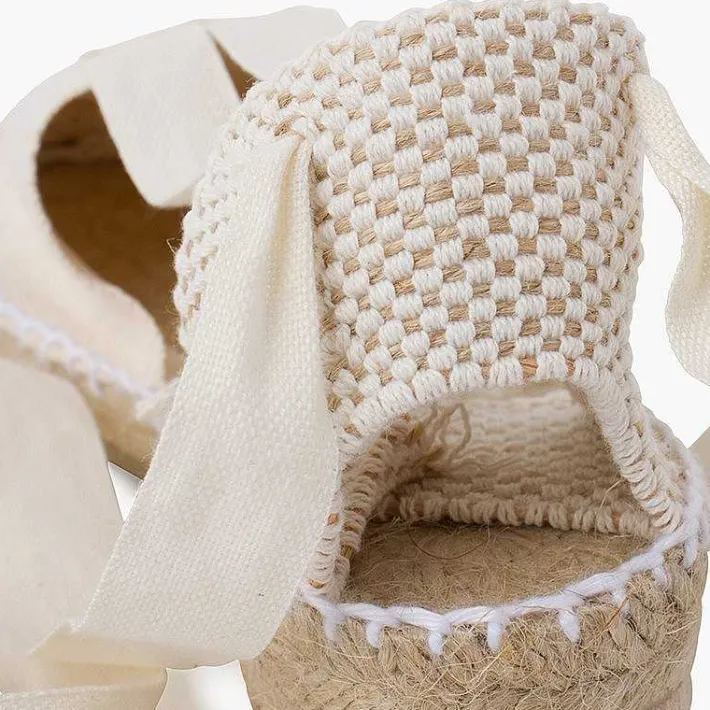 Pisamonas Espadrilles>Plain Ankle-Tie Espadrilles