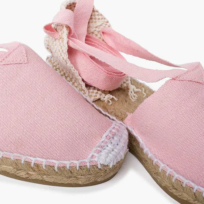 Pisamonas Espadrilles>Plain Ankle-Tie Espadrilles