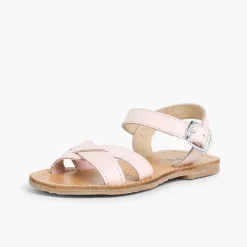 Pisamonas Sandals>Plain Crossed Strap Flat Sandals