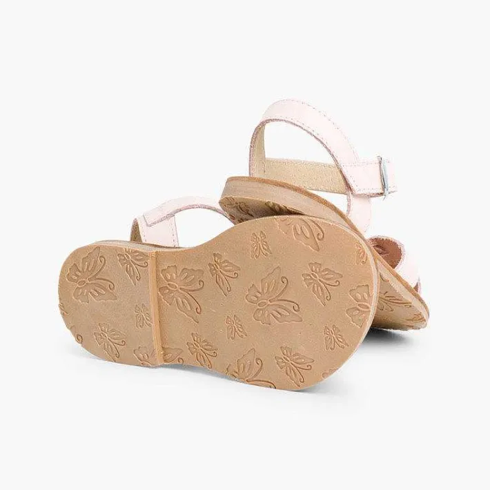 Pisamonas Sandals>Plain Crossed Strap Flat Sandals