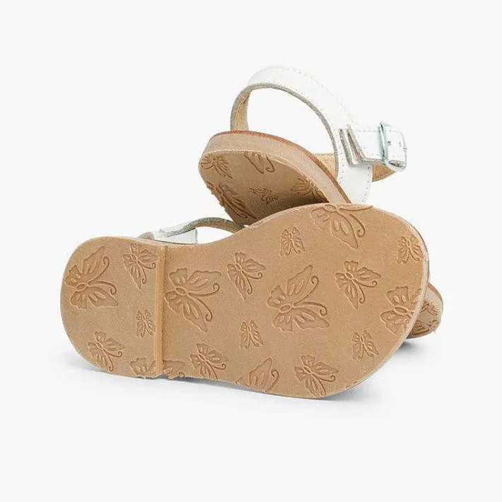 Pisamonas Sandals>Plain Crossed Strap Flat Sandals