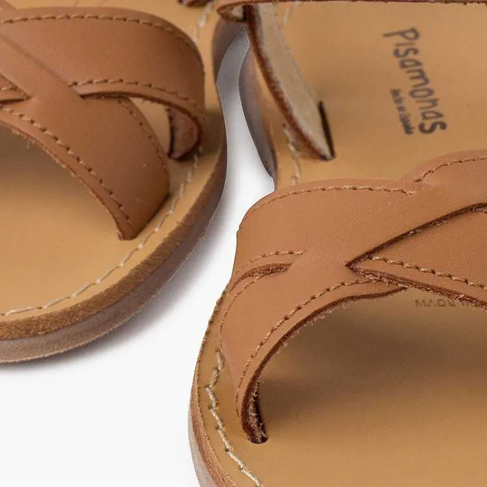 Pisamonas Sandals>Plain Crossed Strap Flat Sandals