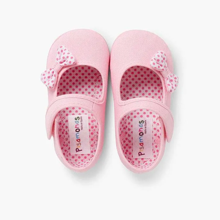 Pisamonas Mary Janes>Polka Dots Loop Fasteners And Bow Mary Janes
