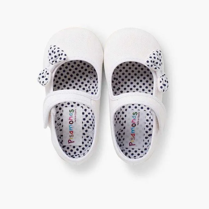 Pisamonas Mary Janes>Polka Dots Loop Fasteners And Bow Mary Janes