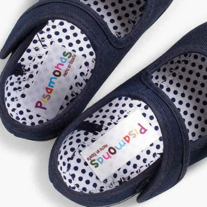 Pisamonas Mary Janes>Polka Dots Loop Fasteners And Bow Mary Janes