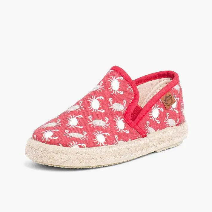 Pisamonas Trainers>Printed Clasticated Canvas Trainers With Espadrille Sole
