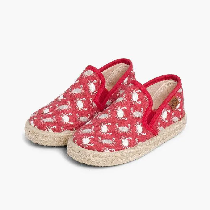 Pisamonas Trainers>Printed Clasticated Canvas Trainers With Espadrille Sole