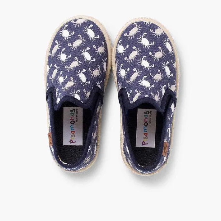 Pisamonas Trainers>Printed Clasticated Canvas Trainers With Espadrille Sole