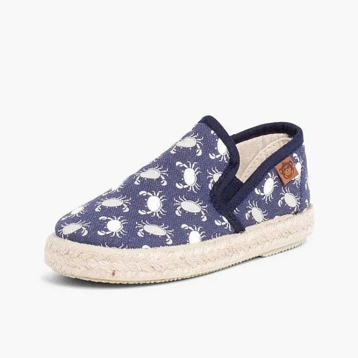 Pisamonas Trainers>Printed Clasticated Canvas Trainers With Espadrille Sole