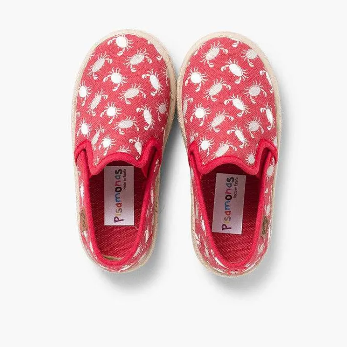 Pisamonas Trainers>Printed Clasticated Canvas Trainers With Espadrille Sole