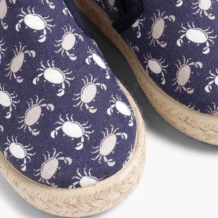 Pisamonas Trainers>Printed Clasticated Canvas Trainers With Espadrille Sole