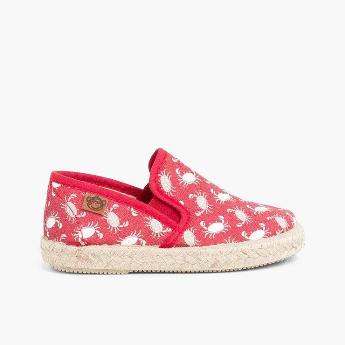 Pisamonas Trainers>Printed Clasticated Canvas Trainers With Espadrille Sole