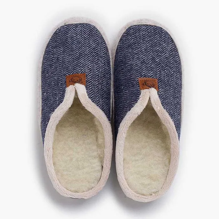 Pisamonas Slippers>Pure Wood Clogs Herringbone Pattern