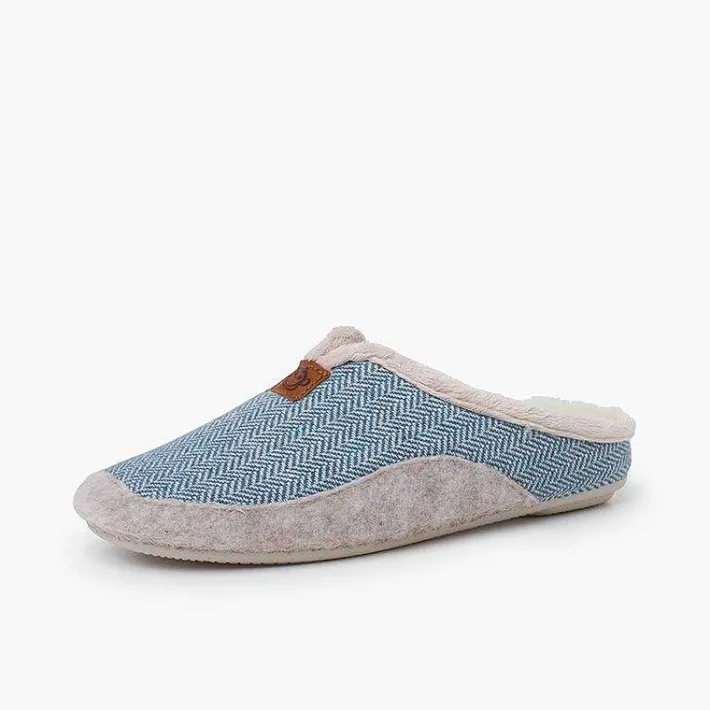 Pisamonas Slippers>Pure Wood Clogs Herringbone Pattern