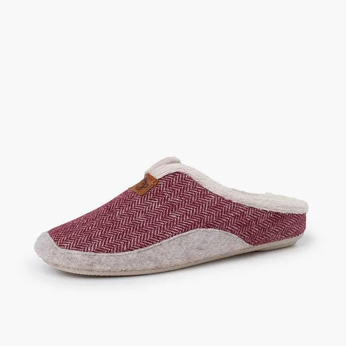 Pisamonas Slippers>Pure Wood Clogs Herringbone Pattern