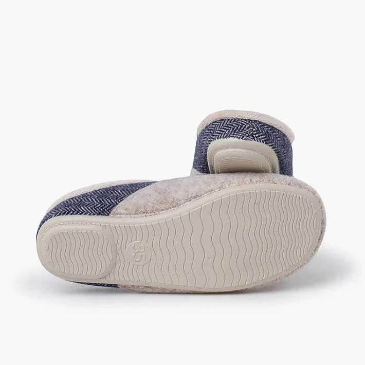 Pisamonas Slippers>Pure Wood Clogs Herringbone Pattern
