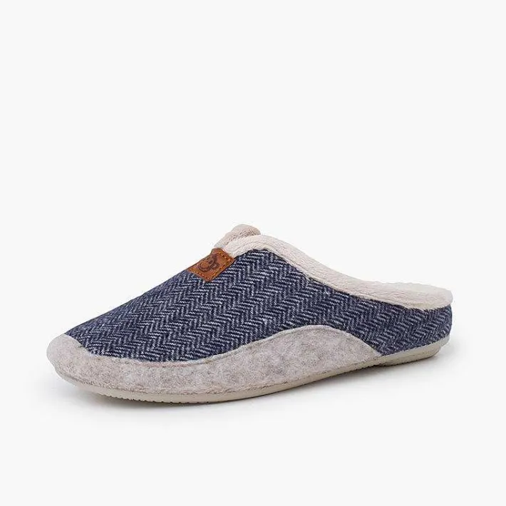 Pisamonas Slippers>Pure Wood Clogs Herringbone Pattern