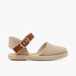 Pisamonas Espadrilles>Recycled Canvas Espadrilles With Leather Type Strip