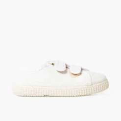 Pisamonas Trainers>Recycled Canvas Rpet Trainers With Riptape Strips