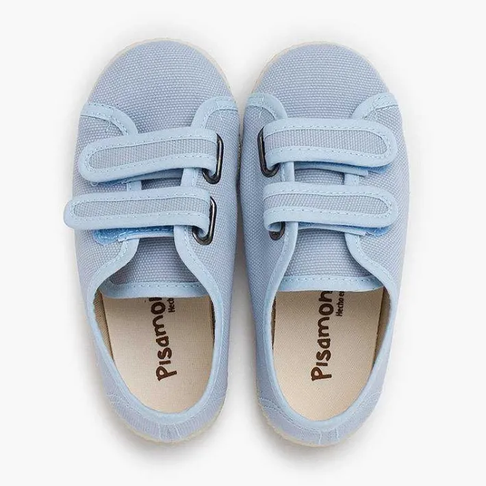 Pisamonas Trainers>Recycled Canvas Rpet Trainers With Riptape Strips
