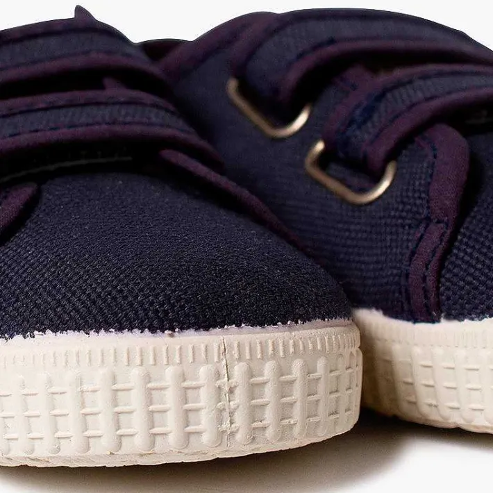 Pisamonas Trainers>Recycled Canvas Rpet Trainers With Riptape Strips