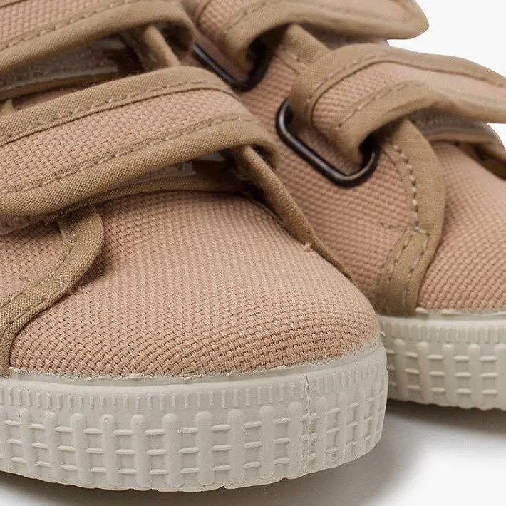 Pisamonas Trainers>Recycled Canvas Rpet Trainers With Riptape Strips