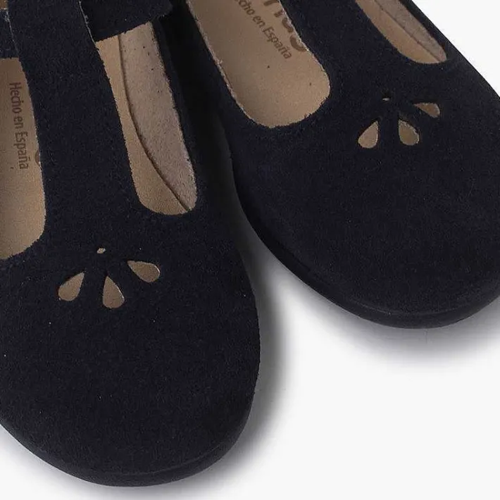 Pisamonas Mary Janes>Retro Mary Janes With Hold Details And Central Strap