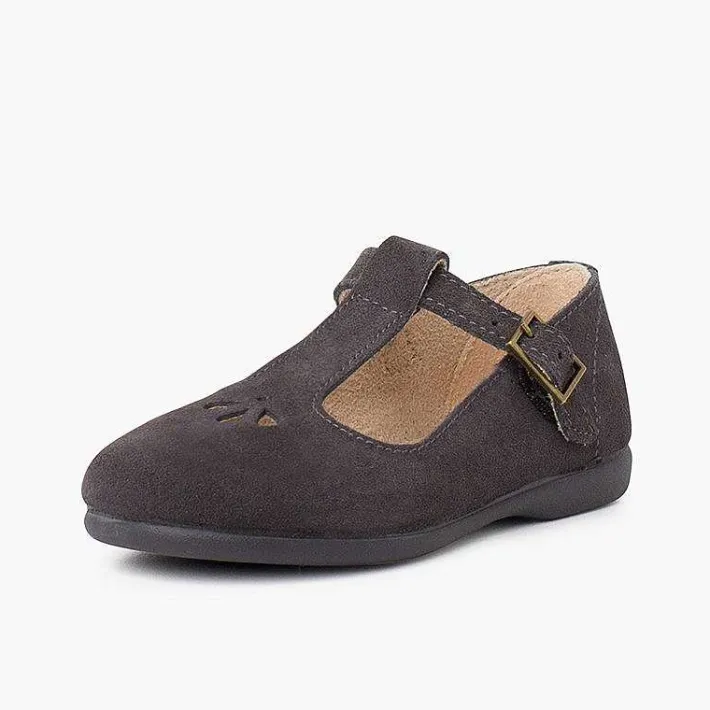 Pisamonas Mary Janes>Retro Mary Janes With Hold Details And Central Strap