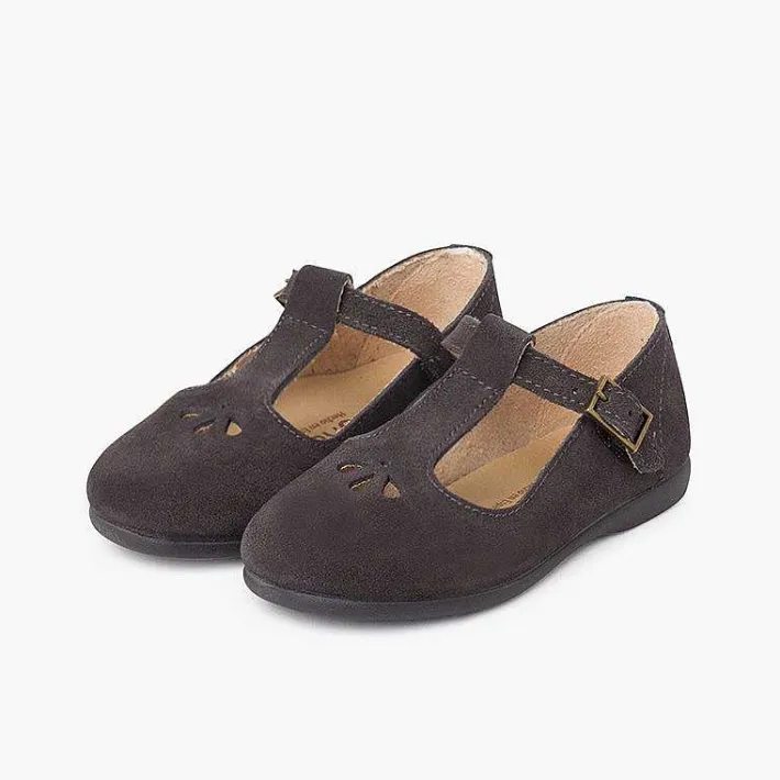 Pisamonas Mary Janes>Retro Mary Janes With Hold Details And Central Strap