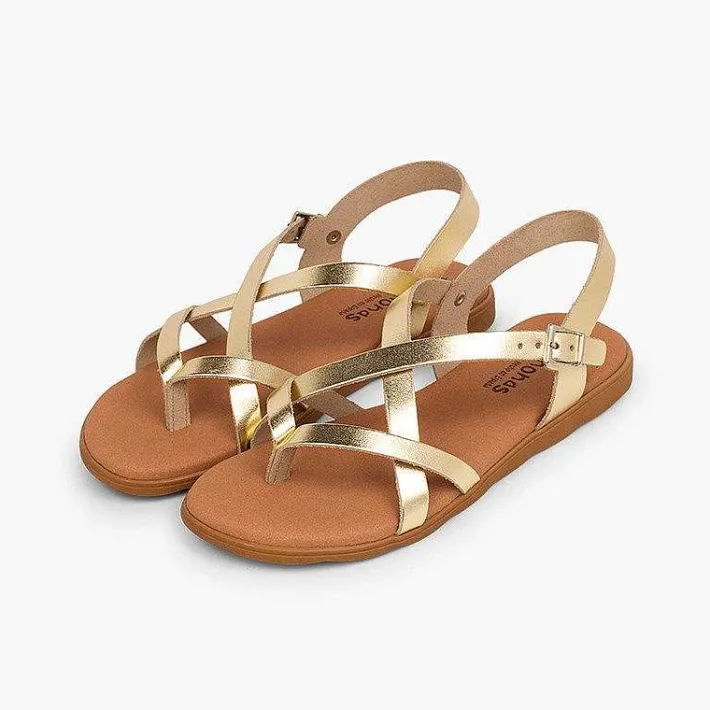 Pisamonas Sandals>Roman Sandals With Metallic Straps For Women And Girls