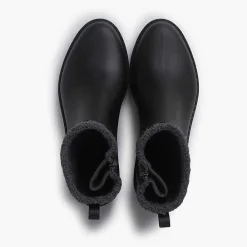 Pisamonas Wellies>Rubber And Marbled Wool Track Boots Colour Negro-Gris