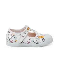 Pisamonas T-Bar Shoes>Rubber Toe Cap Floral T-Bar Shoes Colour Animals