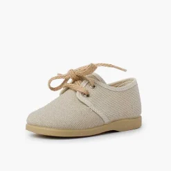Pisamonas Brogues And Bluchers>Rustic Lace-Up Canvas Bluchers
