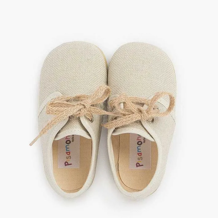 Pisamonas Brogues And Bluchers>Rustic Lace-Up Canvas Bluchers