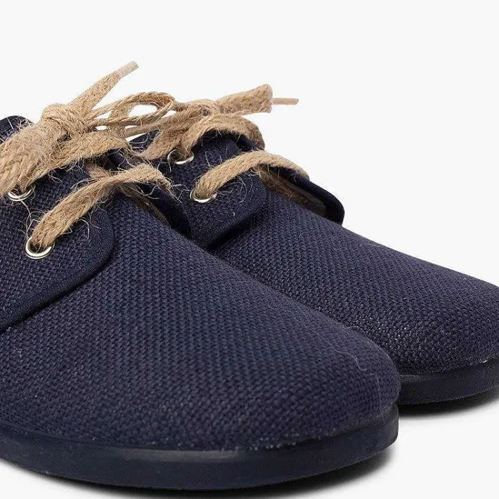 Pisamonas Brogues And Bluchers>Rustic Lace-Up Canvas Bluchers