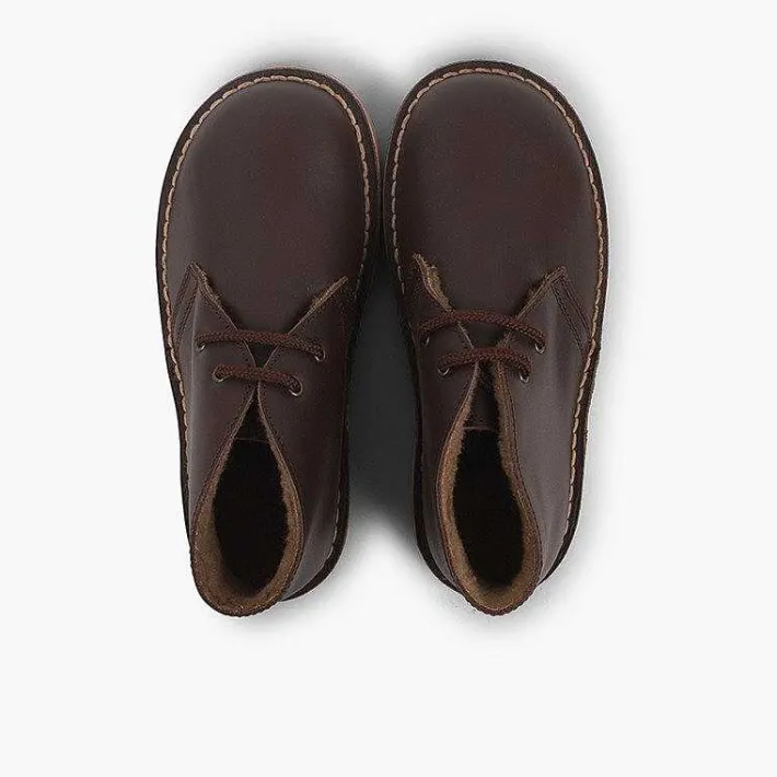Pisamonas Desert Boots>Safari Boots Leather Laces Wool Inner Lining