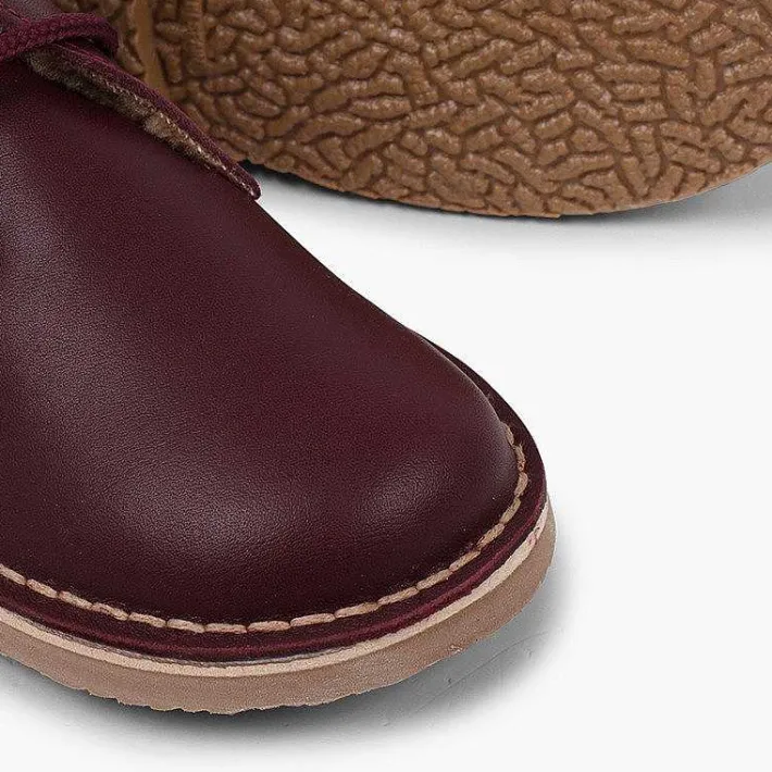 Pisamonas Desert Boots>Safari Boots Leather Laces Wool Inner Lining