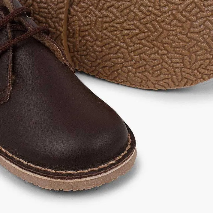 Pisamonas Desert Boots>Safari Boots Leather Laces Wool Inner Lining