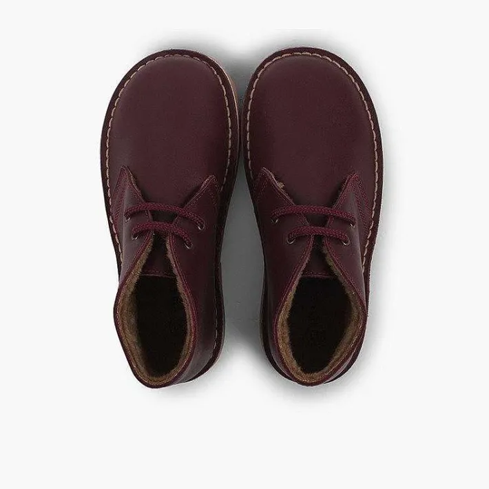 Pisamonas Desert Boots>Safari Boots Leather Laces Wool Inner Lining