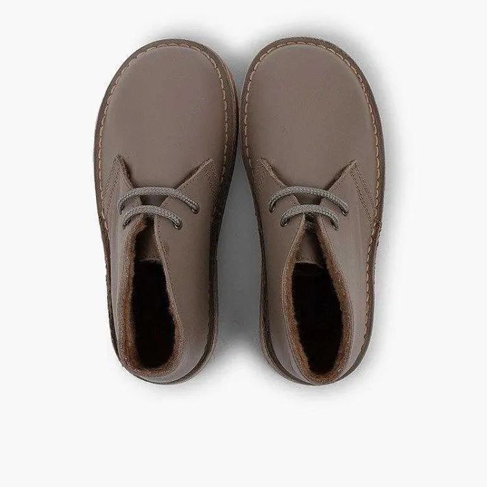 Pisamonas Desert Boots>Safari Boots Leather Laces Wool Inner Lining