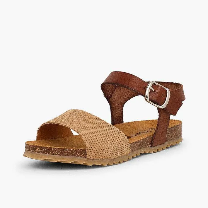 Pisamonas Sandals>Sandals Eco Leather And Engraved Suede Girls