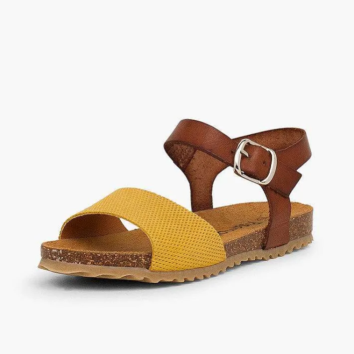 Pisamonas Sandals>Sandals Eco Leather And Engraved Suede Girls