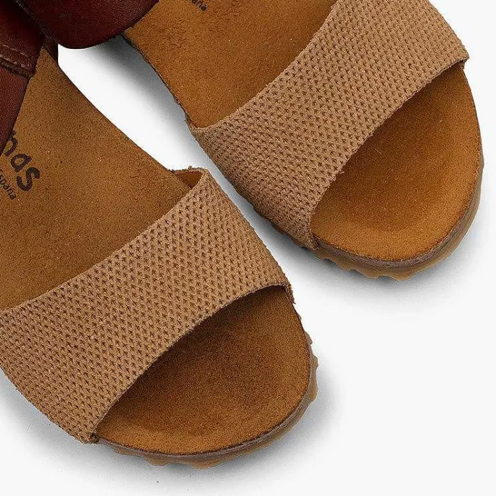 Pisamonas Sandals>Sandals Eco Leather And Engraved Suede Girls