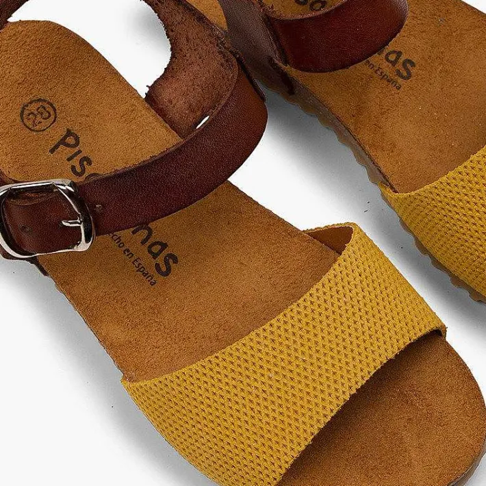 Pisamonas Sandals>Sandals Eco Leather And Engraved Suede Girls