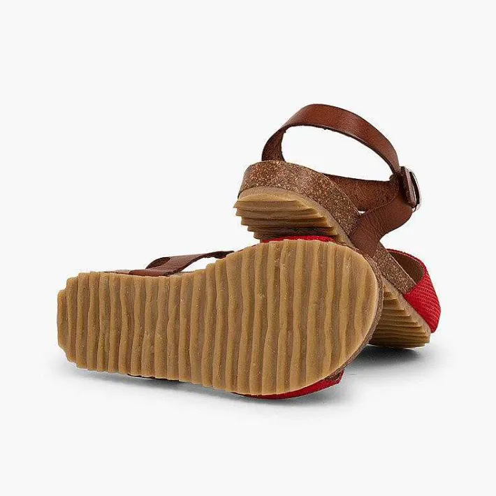 Pisamonas Sandals>Sandals Eco Leather And Engraved Suede Girls
