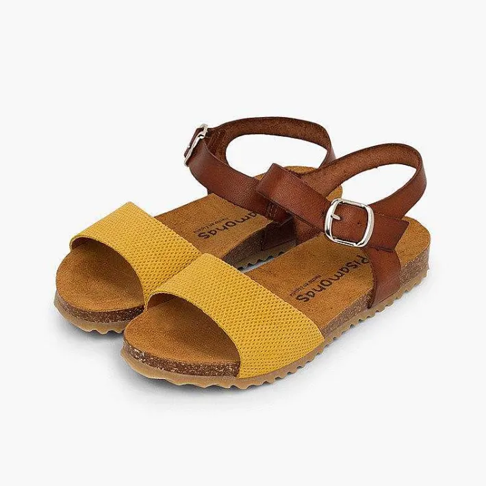 Pisamonas Sandals>Sandals Eco Leather And Engraved Suede Girls