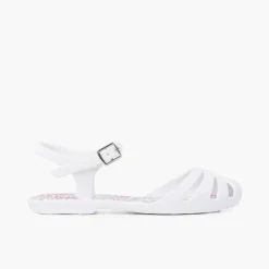 Pisamonas Jelly Sandals And Beachwear>Sandals Girl Buckle Plant Flowers
