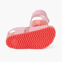 Pisamonas Sandals>Sandals With Star Double Riptape Closure And Bio Sole Colour Pink