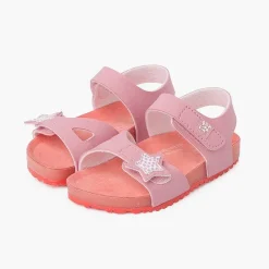 Pisamonas Sandals>Sandals With Star Double Riptape Closure And Bio Sole Colour Pink