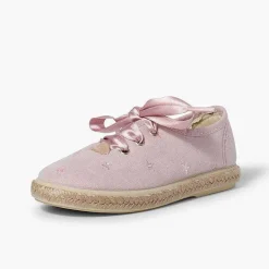 Pisamonas Espadrilles>Satin Laces Embroidered Stars Trainers
